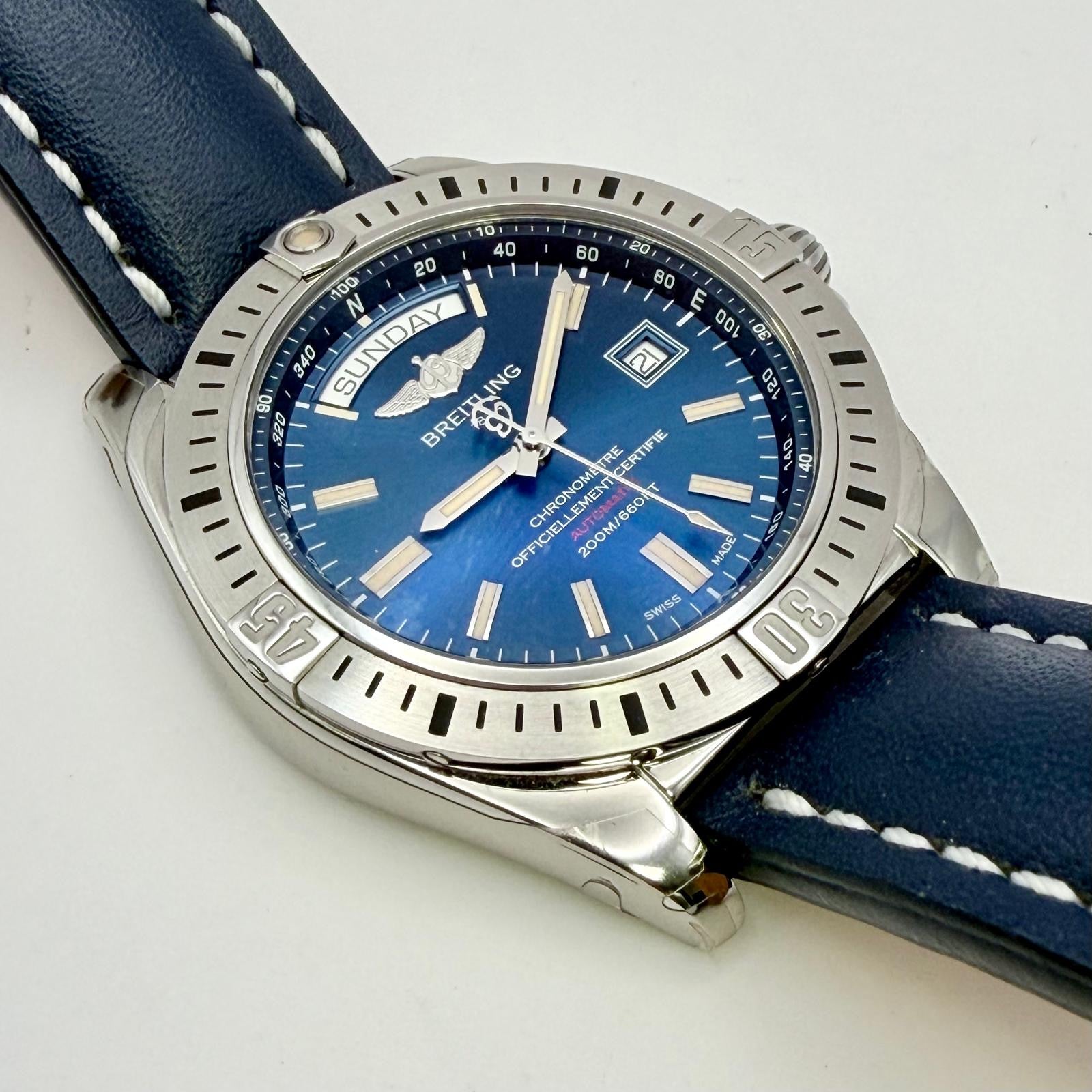 Breitling Galactic 44 Automatic Day-Date | Blue Dial | A45320 | 44mm