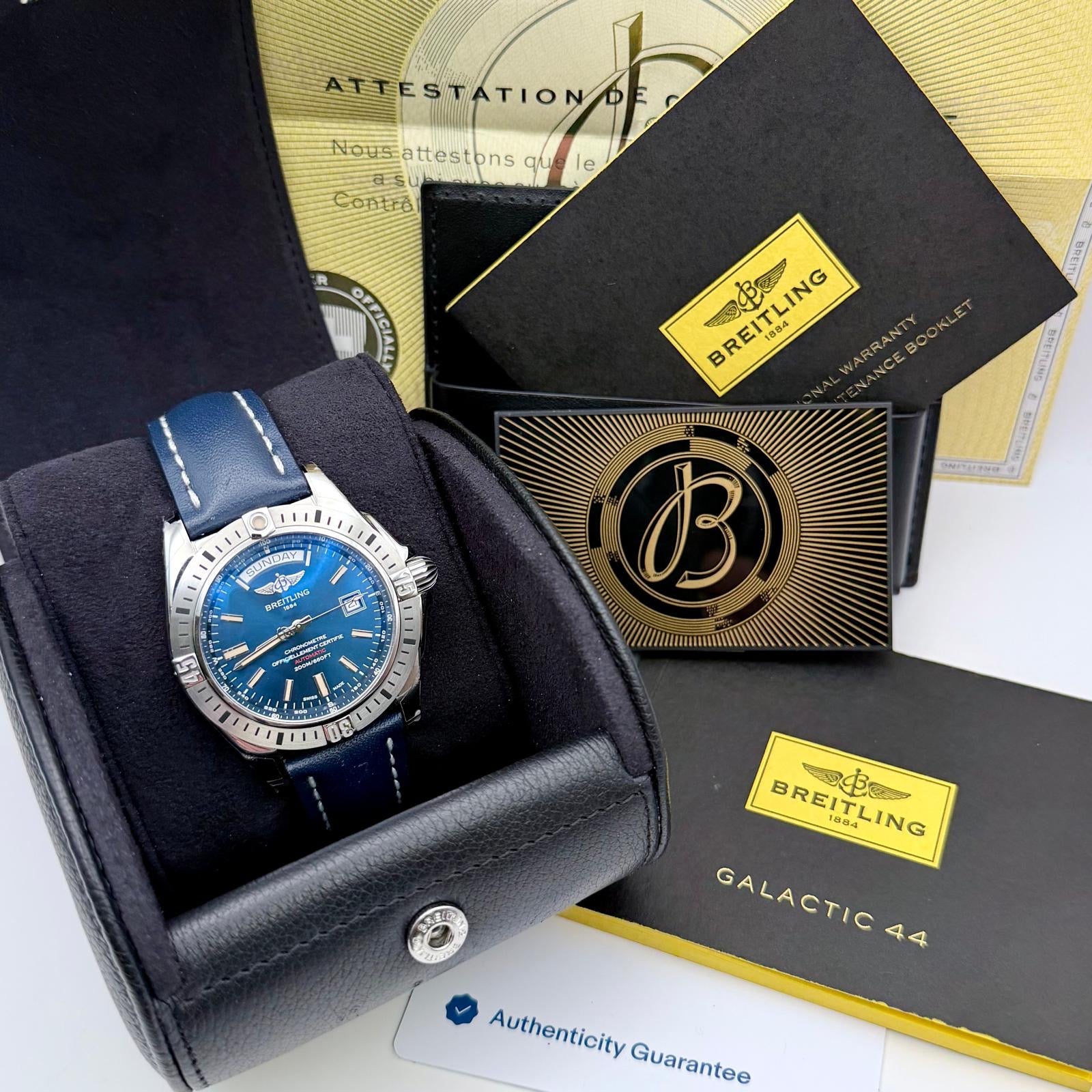 Breitling Galactic 44 Automatic Day-Date | Blue Dial | A45320 | 44mm