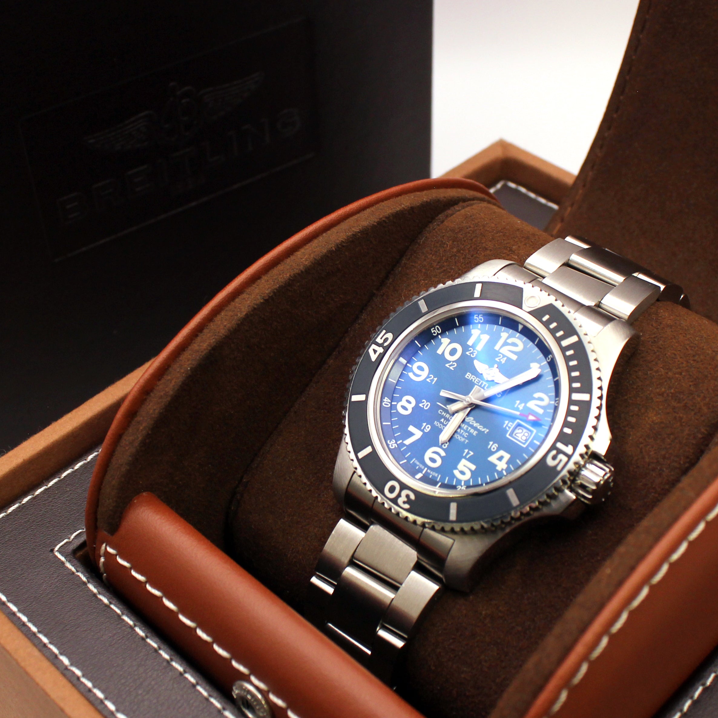 Breitling Superocean II 44 Automatic Blue Dial – Full Set – 2017