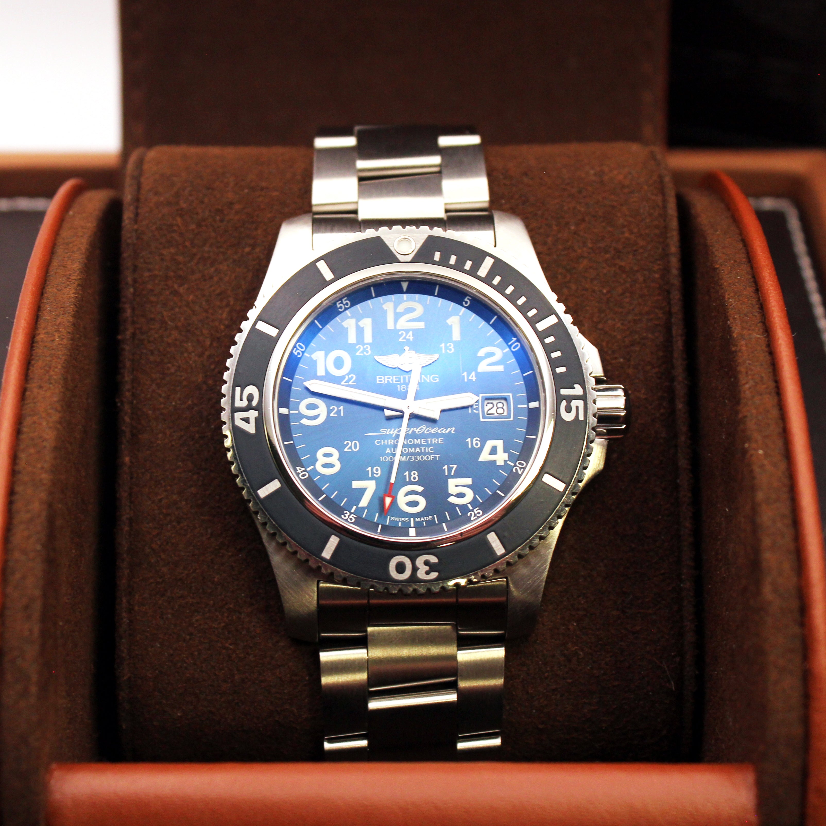 Breitling Superocean II 44 Automatic Blue Dial – Full Set – 2017