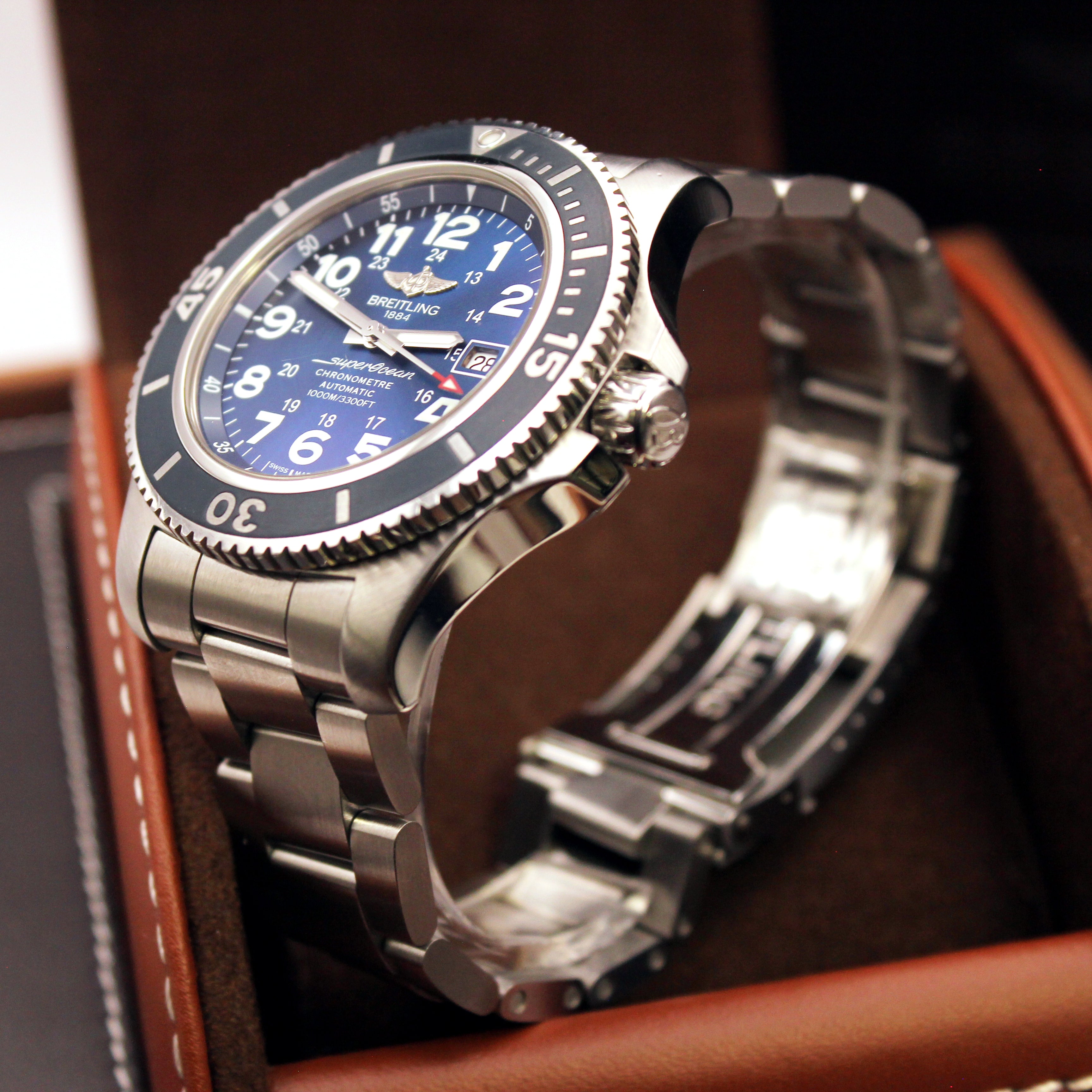Breitling Superocean II 44 Automatic Blue Dial – Full Set – 2017