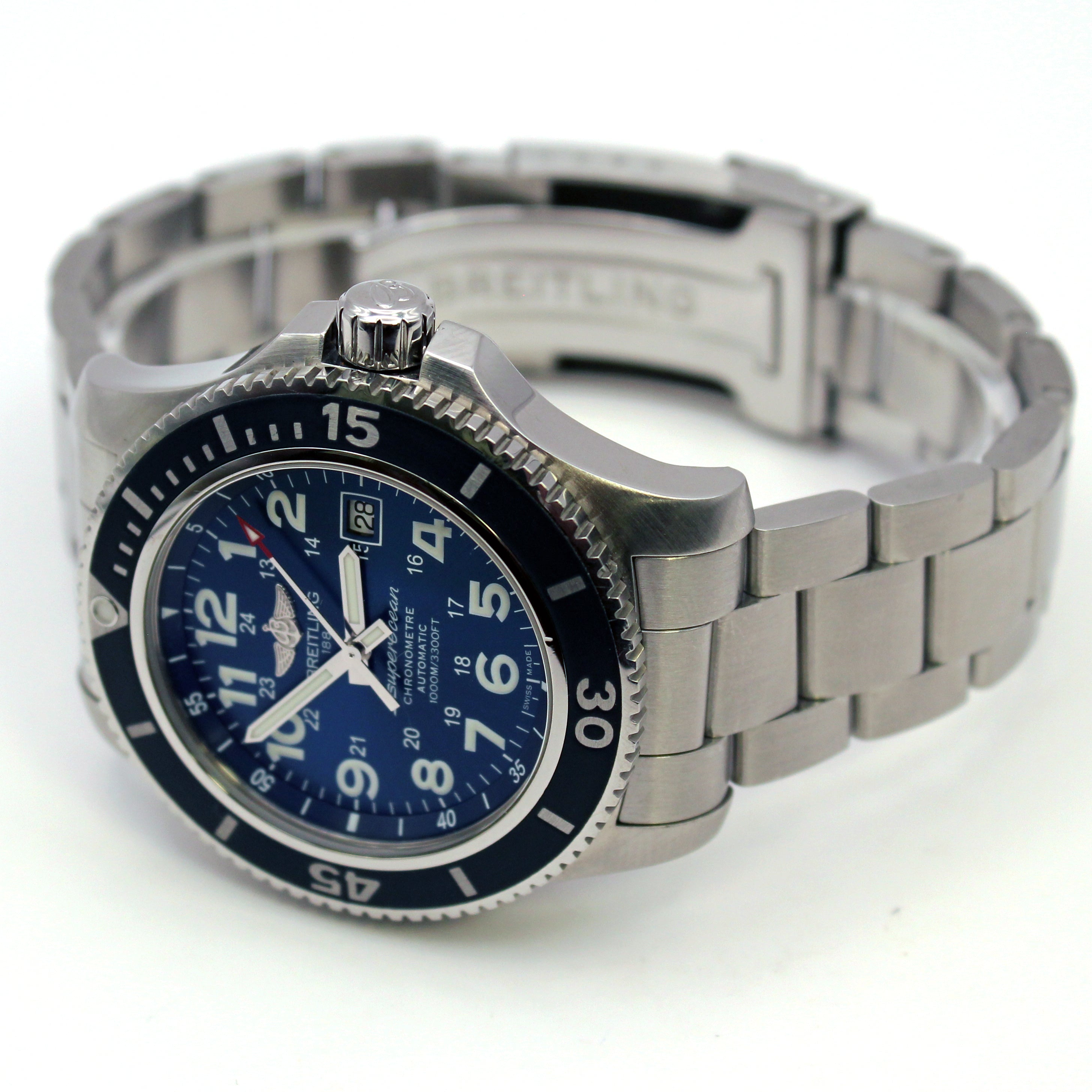 Breitling Superocean II 44 Automatic Blue Dial – Full Set – 2017