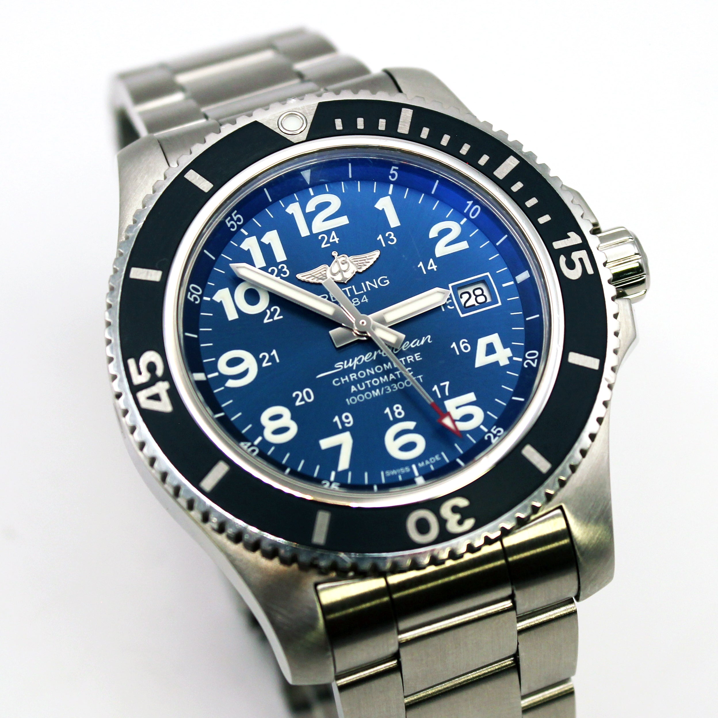 Breitling Superocean II 44 Automatic Blue Dial – Full Set – 2017