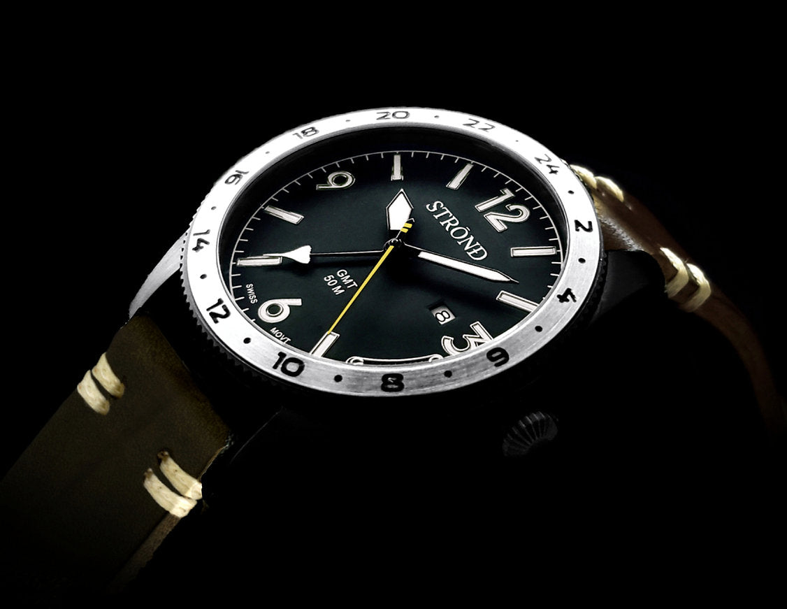 STROND SSC-101 GMT – Stainless Steel & Black Dial Concorde Edition