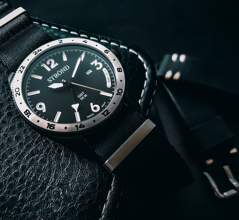STROND SSC-101 GMT – Stainless Steel & Black Dial Concorde Edition