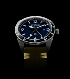 STROND SSC-101 GMT – Stainless Steel, Blue Dial & Black Bezel Concorde Edition