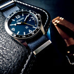 STROND SSC-101 GMT – Stainless Steel, Blue Dial & Black Bezel Concorde Edition