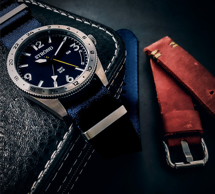 STROND SSC-101 GMT – Stainless Steel & Blue Concorde Edition