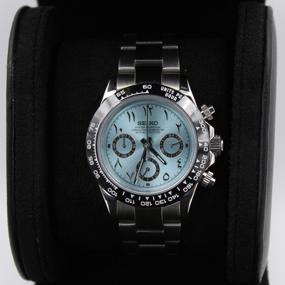 Seiko Mod “Seitona” Chronograph - Arabic Ice Blue