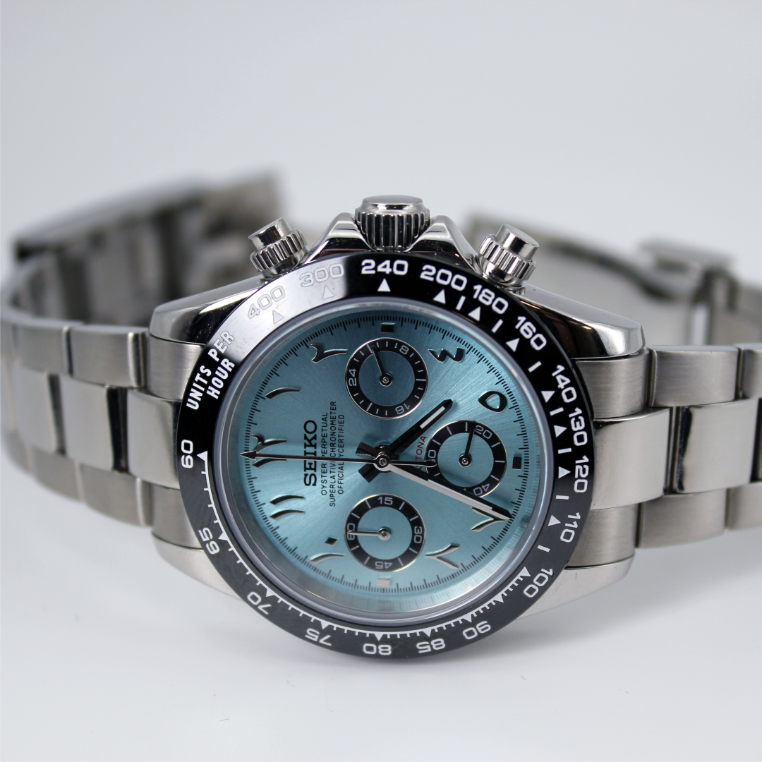 Seiko Mod “Seitona” Chronograph - Arabic Ice Blue