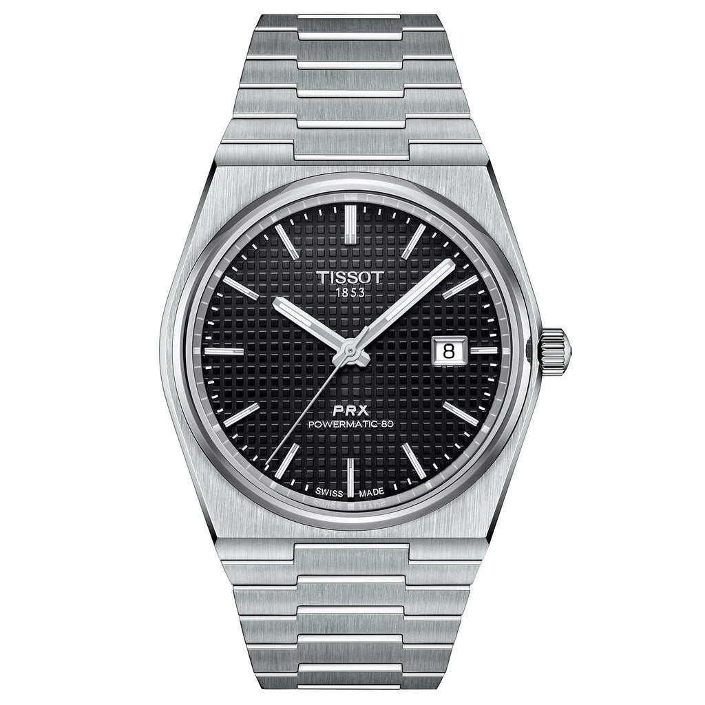 Tissot PRX Powermatic 80 Mens Black Watch T1374071105100