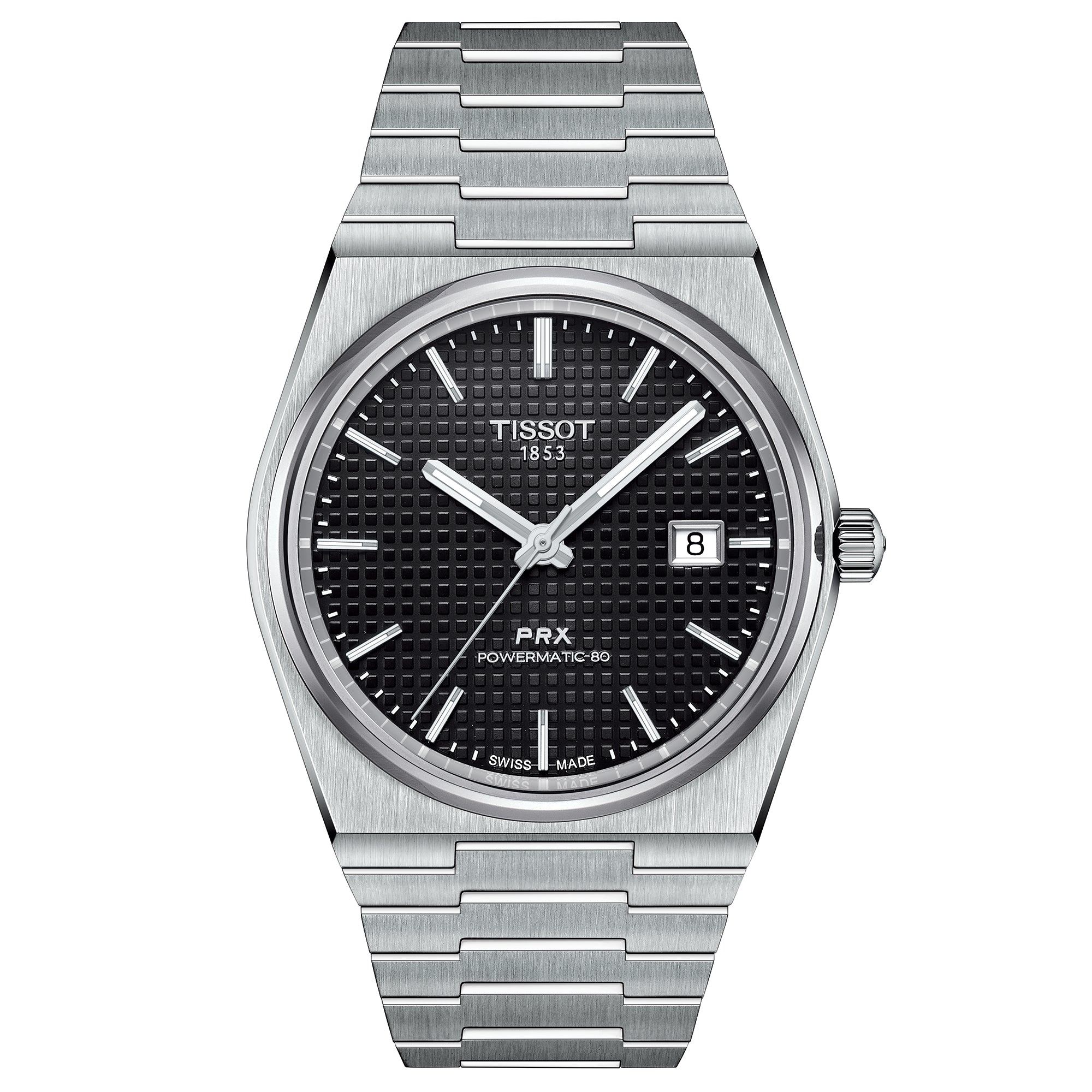 Tissot PRX Powermatic 80 Mens Black Watch T1374071105100