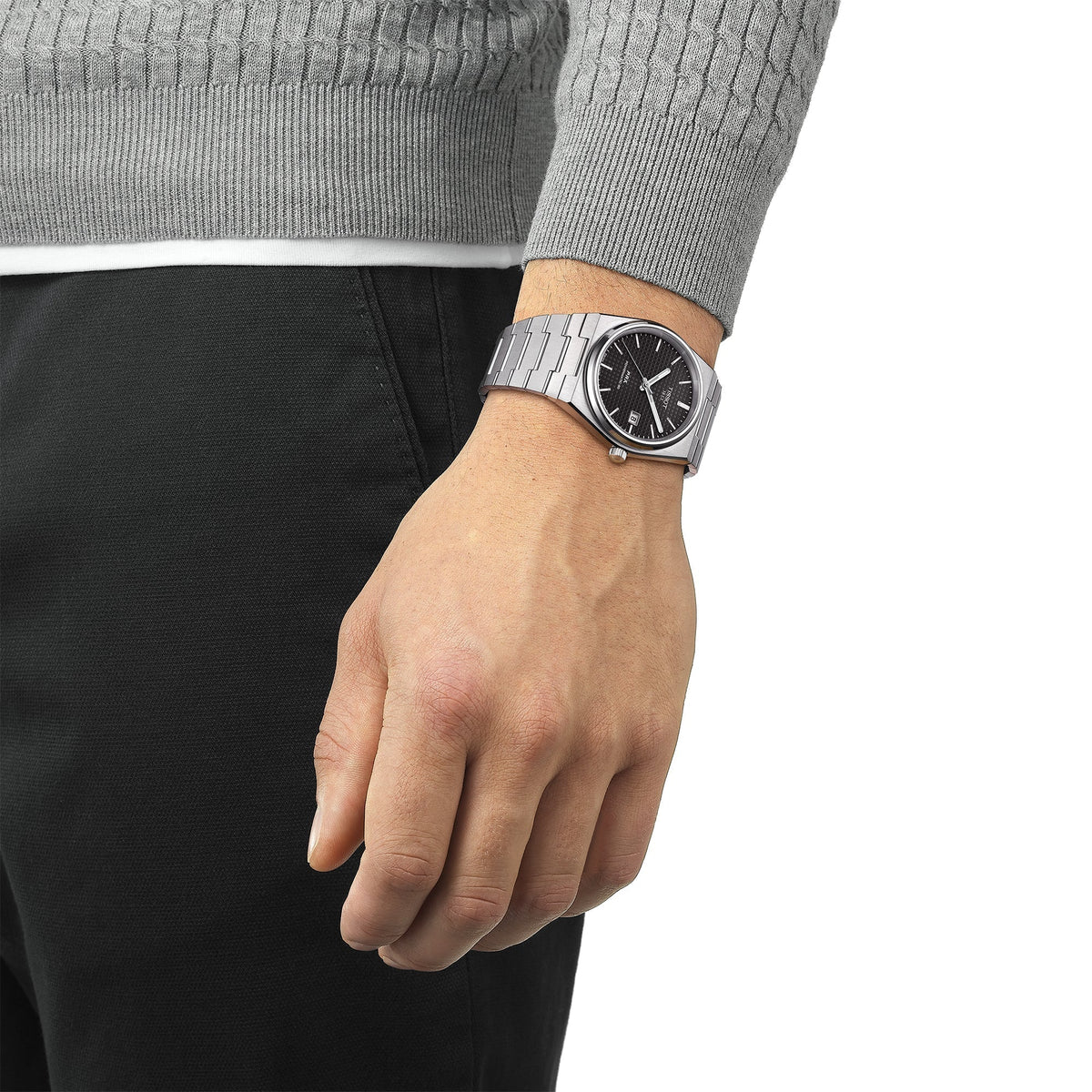 Tissot PRX Powermatic 80 Mens Black Watch T1374071105100
