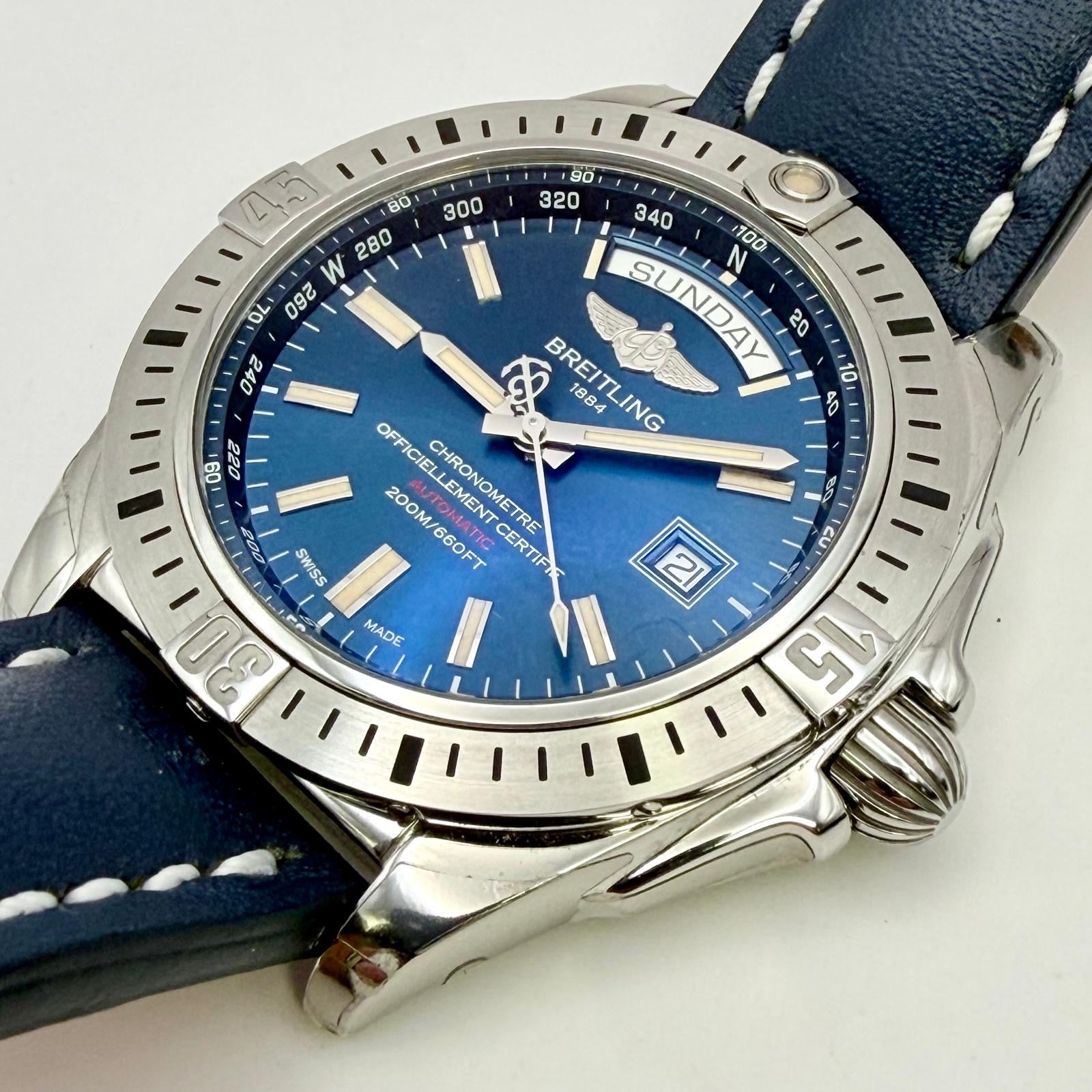 Breitling Galactic 44 Automatic Day-Date | Blue Dial | A45320 | 44mm